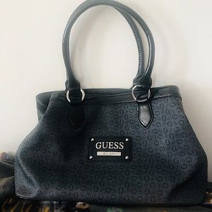 Black and Gray purse by GUESS.
